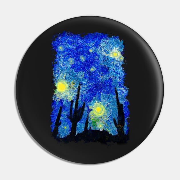 Starry night in the desert Van Gogh Monet Cézanne Pin by Ariela-Alez