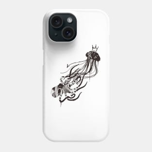 Octopus and Jellyfish (Monochrome) Phone Case