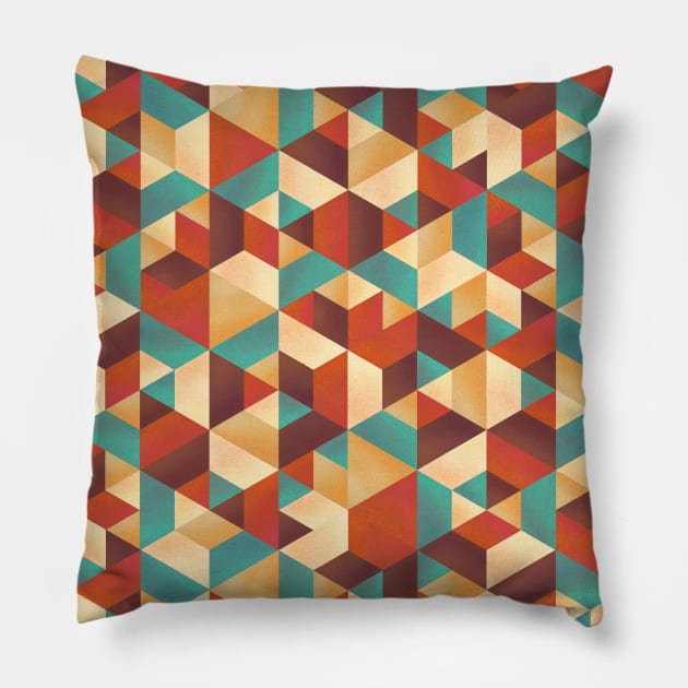 Desert Canyon at Dusk: Hex Pattern Pillow by jasoncastillo