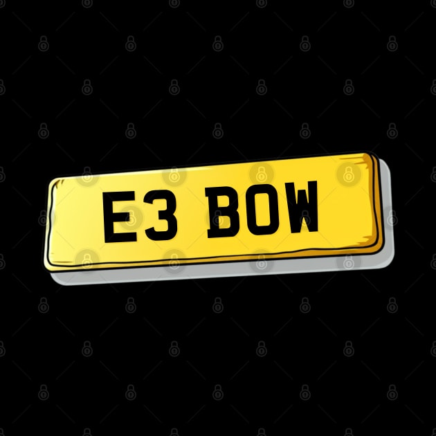 E3 BOW - Grime Number Plate by BADMANIZM