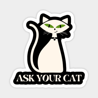 ASK YOUR CAT LOGO OFFICIAL Magnet