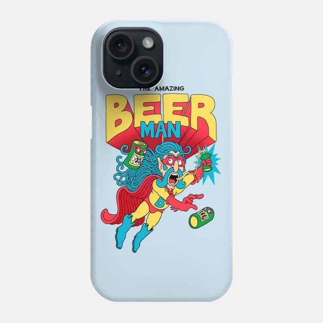 The Amazing Beer Man Phone Case by Copenhagen Poster