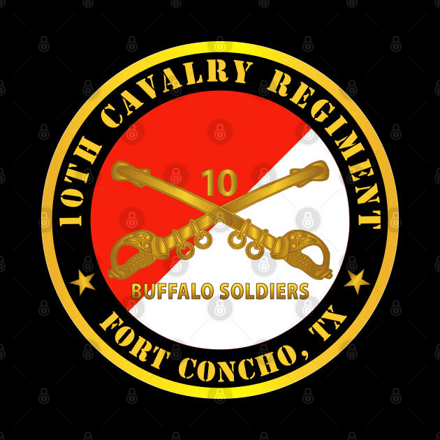 10th Cavalry Regiment - Fort Concho, TX - Buffalo Soldiers w Cav Branch by twix123844