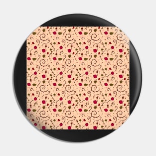 Pomegranate  floral artwork pattern Pin