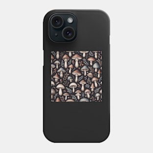 Dark Vintage Mushroom Pattern Neutral Phone Case