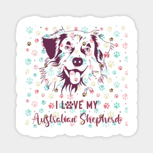 I love my australian shepherd dog Magnet