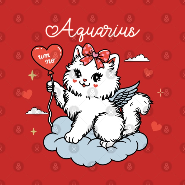 Aquarius Sassy Valentines Kitty by moonstruck crystals