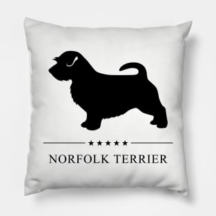 Norfolk Terrier Black Silhouette Pillow