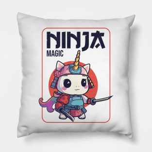 Ninja unicorn Pillow