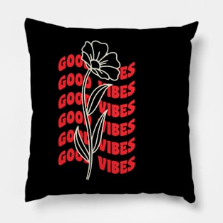 Good vibes retro Pillow