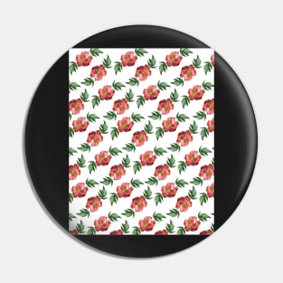 Watercolor peonies red spring girly grid violet Pin