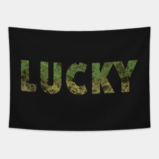 Marble Lucky Green Yellow Tapestry