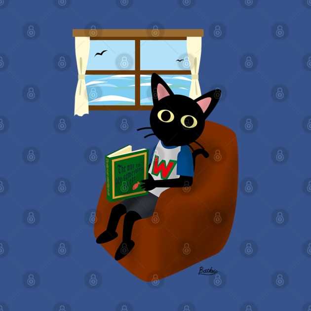 Reading a book by BATKEI