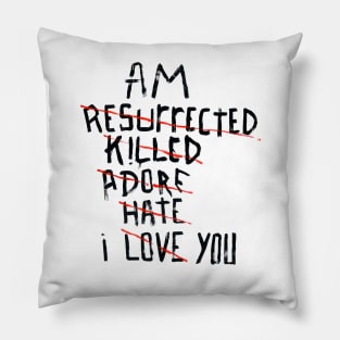 I AM YOU Poetry Spoken Word Hand Painted Lettering Typography | i love you redacted Pillow