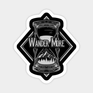 Wander More Hiking Nature Hourglass Hiker Magnet