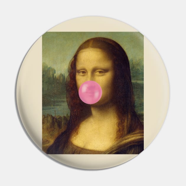 Bubble Gum Mona Lisa Pin by Naves