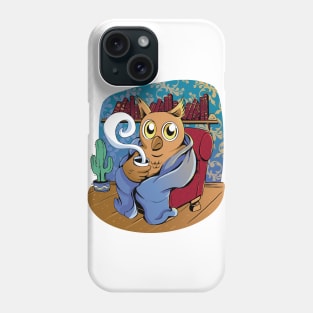 owl-drinking-coffee Phone Case