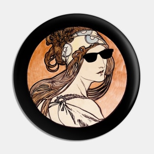 Old fashion art with thug life glasses Pin