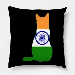 India Cat Flag Pillow