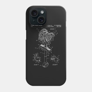 Climbing Anchor Patent - Rock Climber Art - Black Chalkboard Phone Case