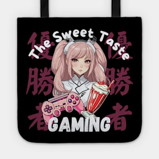 Anime Gamer Girl Loves Strawberry Milkshake Tote