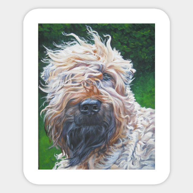 Soft Coated Wheaten Terrier Fine Art Painting Wheaten Terrier Sticker Teepublic