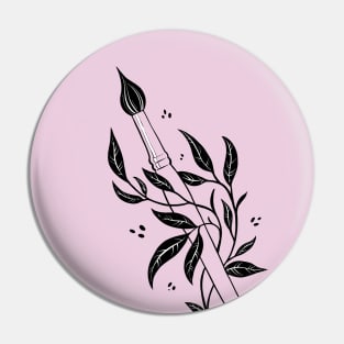 Paintbrush - Weapon of choice - on blush Pin