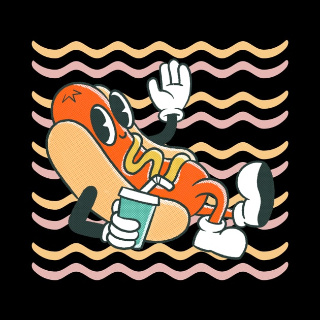 Retro Cool Hot dog by NICHE&NICHE