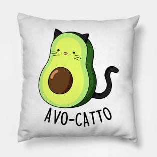 Avo-Catto Cute Funny Avocado Cat Pun Pillow