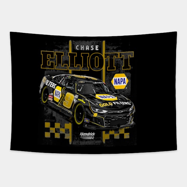 Chase Elliott Charcoal Napa Tapestry by art.Hamdan