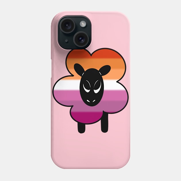 Proud Lesbian Rainbow Sheep Phone Case by Emberpixie