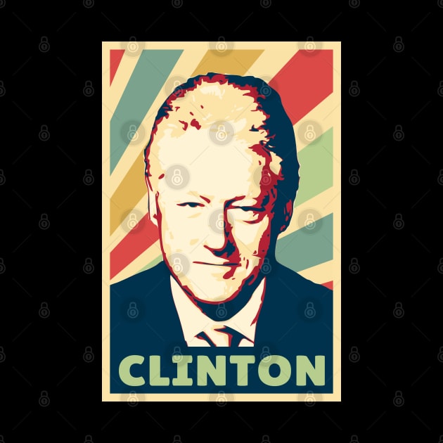 Bill Clinton Vintage Colors by Nerd_art