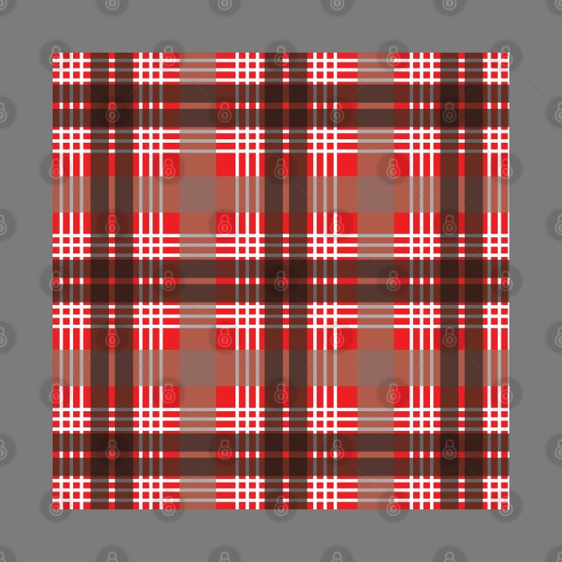 Red, Black and White Scottish Tartan Style Design by MacPean