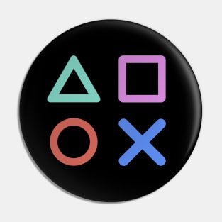 Classic PlayStation Button Grid Design Pin