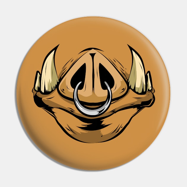 The Hog Mask Pin by amodesigns