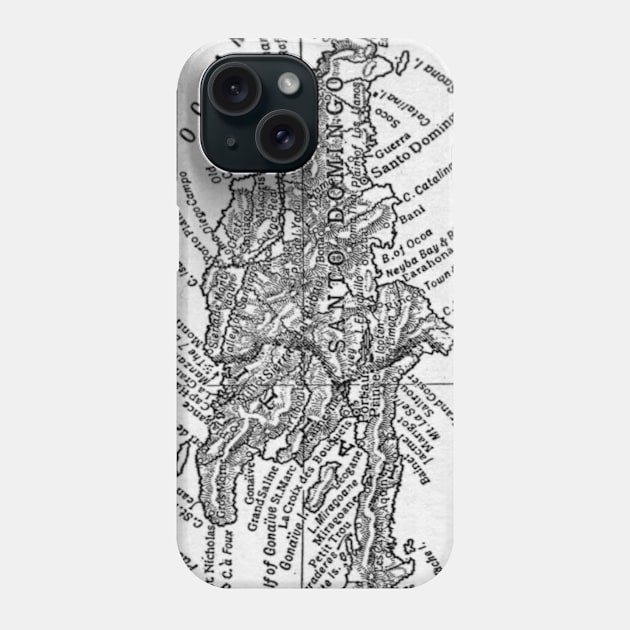 Vintage Map of Haiti (1911) Phone Case by Bravuramedia