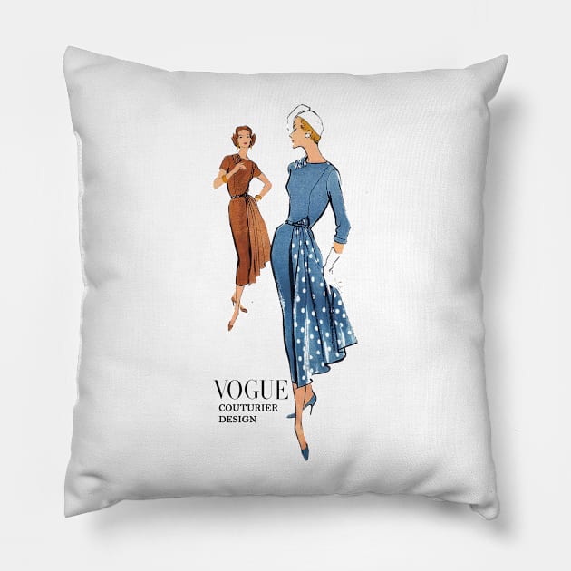 Couturier Design The 50s 4 Pillow by HeritageScrap