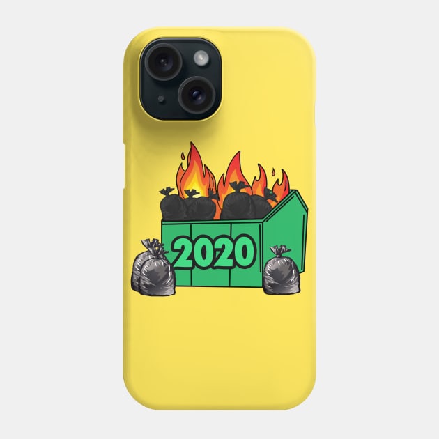 2020 Dumpster Fire Trash - Worst Year Ever Phone Case by Barnyardy