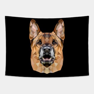 Low Poly Dog German Shepherd Pet German Style Tapestry