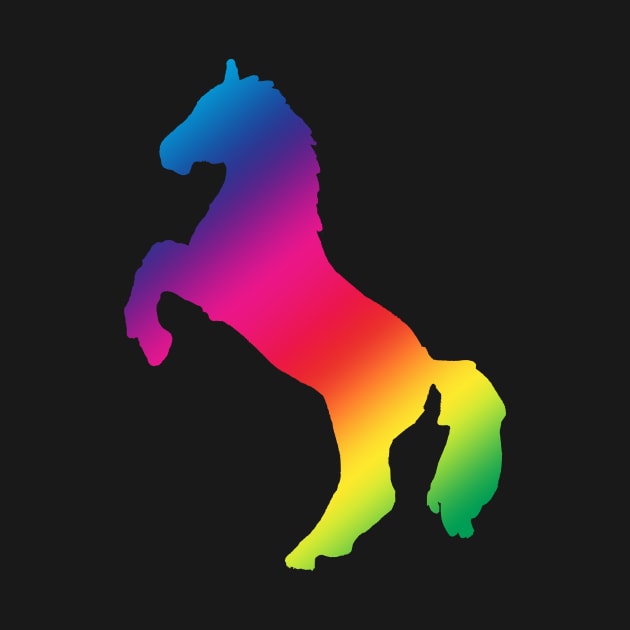 Rainbow high rearing horse by Shyflyer