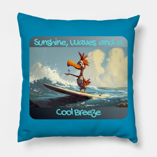 Sunshine, Waves and a Cool Breeze Pillow by baseCompass