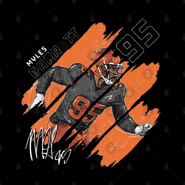 Myles Garrett Cleveland Stripes by MASTER_SHAOLIN