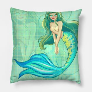 Pretty Mermaid Art Pillow