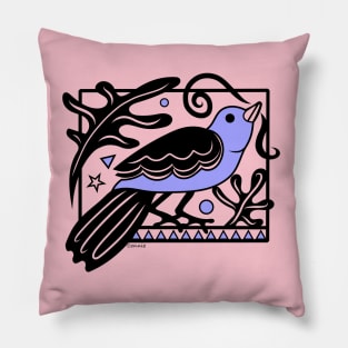 Art Deco Bird Design Pillow