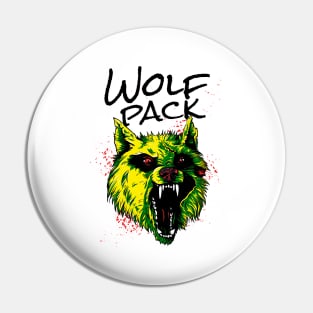 Angry Wolf Wolf Pack Wild Animal Pin