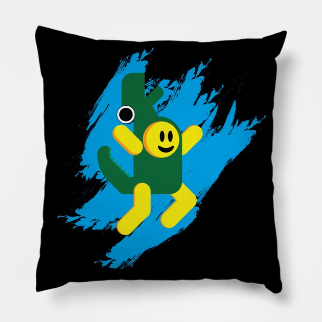 Emoji dinosaurio Pillow by NekroSketcher