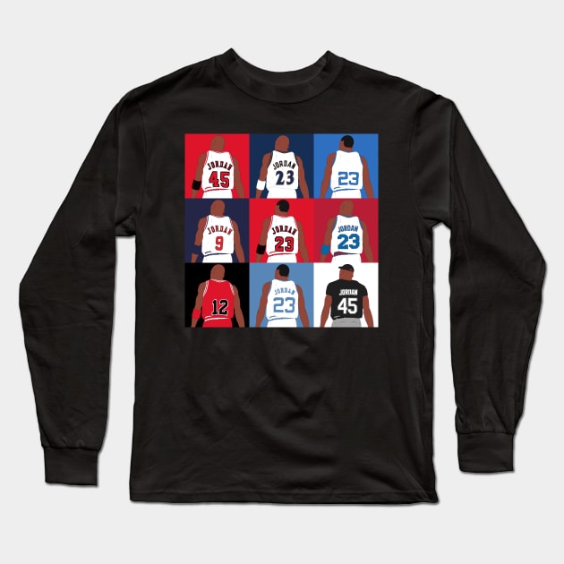 rattraptees Michael Jordan Grid Long Sleeve T-Shirt