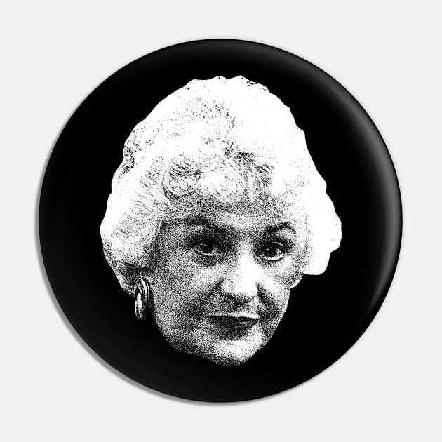 White Goleden Bea Arthur Vintage Pin by CakCulaiNabuiNabui