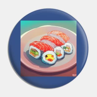 Kawaii Anime Sushi Pin