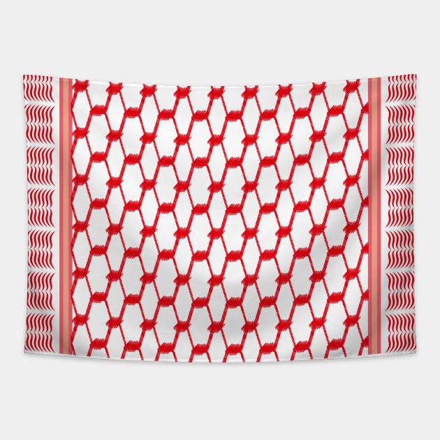 Kufiya Hatta Pattern,Free Palestine,Kufiya Hatta Pattern,Palestinian Traditional Kufiya, Palestine Arabic Hatta Keffiyeh Tapestry by egygraphics